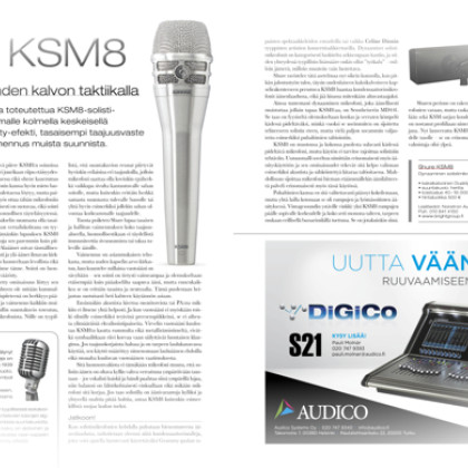 Shure KSM8 Dual dyne Riffin testissä