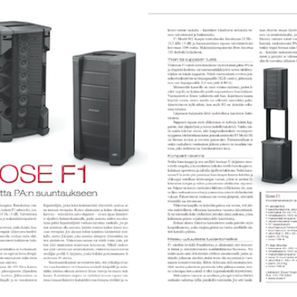 Bose F1 PA:n käytötesti